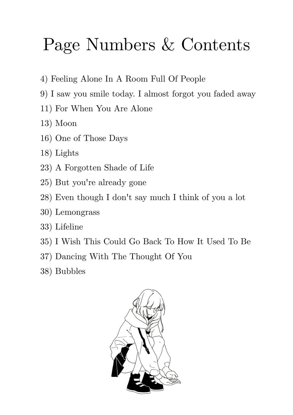 the piano book contents page